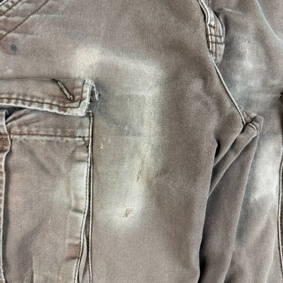 Matchstick Military Cargo Pants Men 28x28 Brown Relaxed Outdoors Faded Gorpcore - Picture 7 of 8